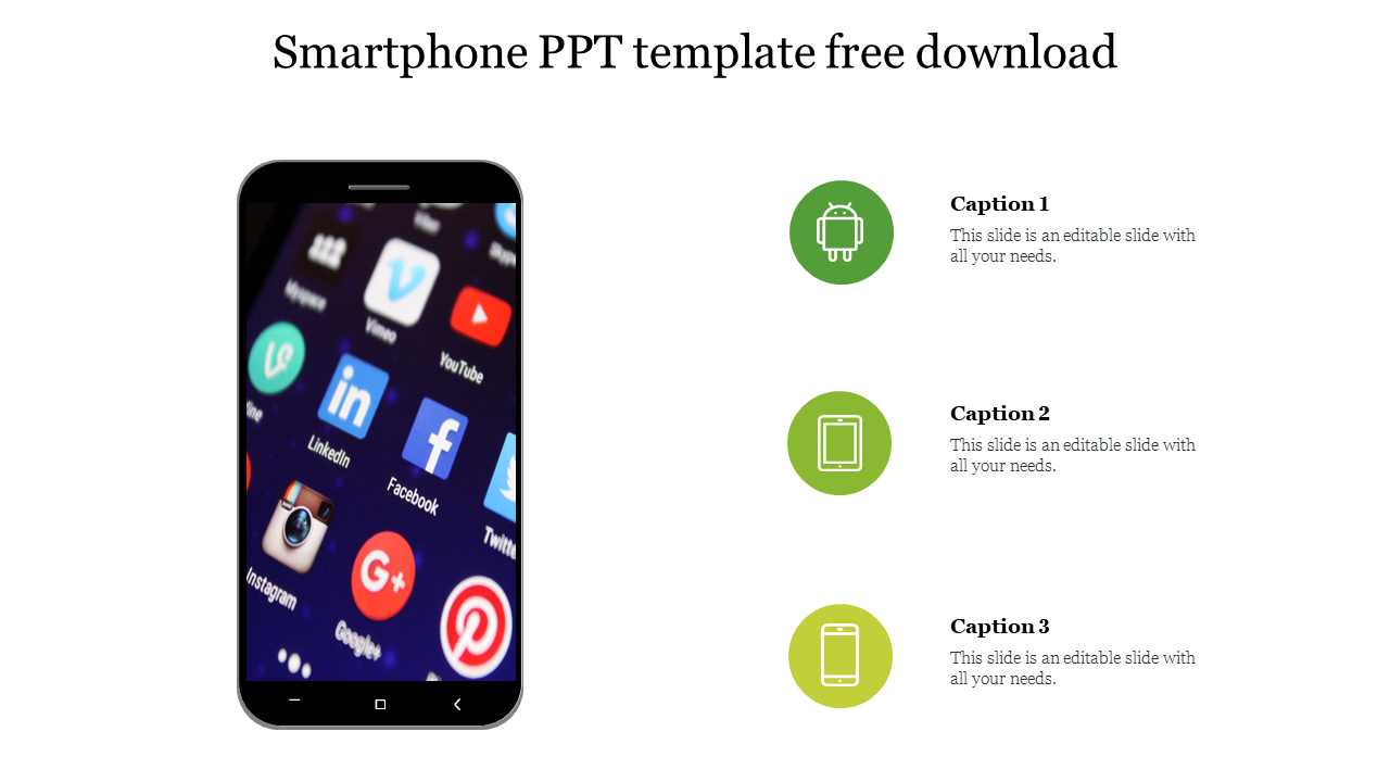 Smartphone PPT template free download